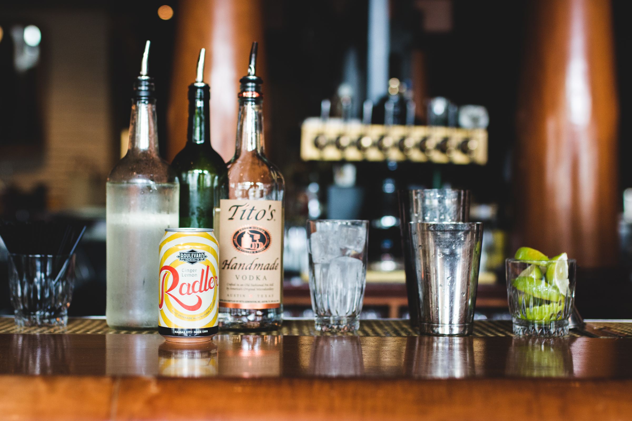 Ginger Lemon Radler Beer Cocktail