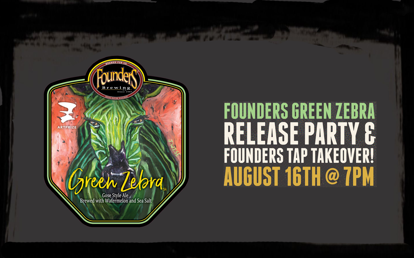 Founders Green Zebra Tapping and Party Hand Family Companies