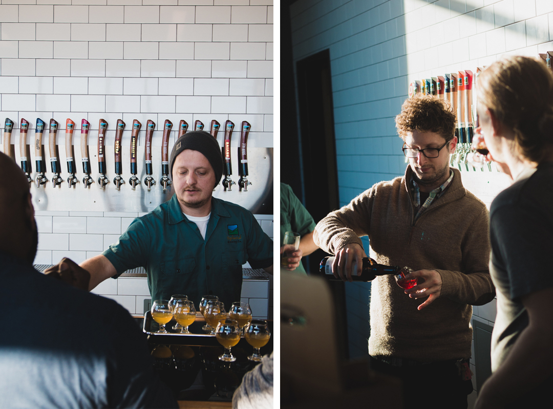 pouring upland sours at the tap room